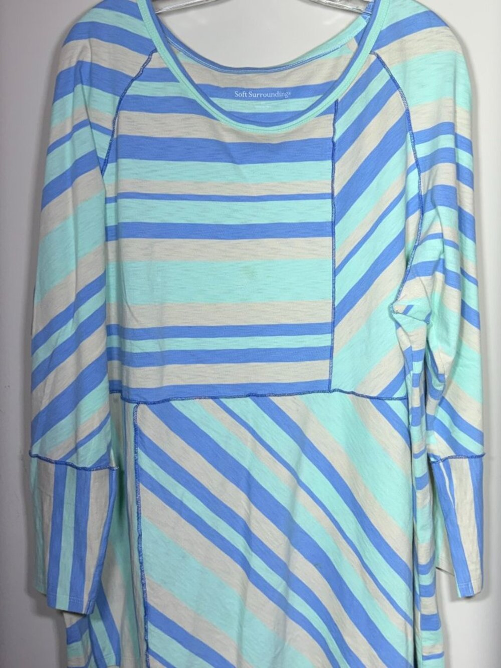 Soft Surroundings Striped Summer Top 2X